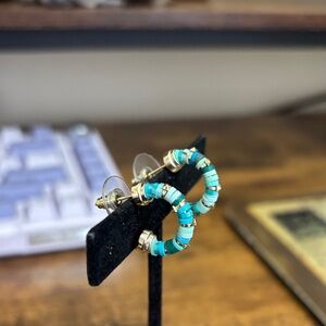 Kendra Scott Turquoise and Aqua Reece Huggie earrings